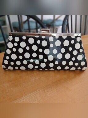 Neiman Marcus Patent Polka Dot Clutch